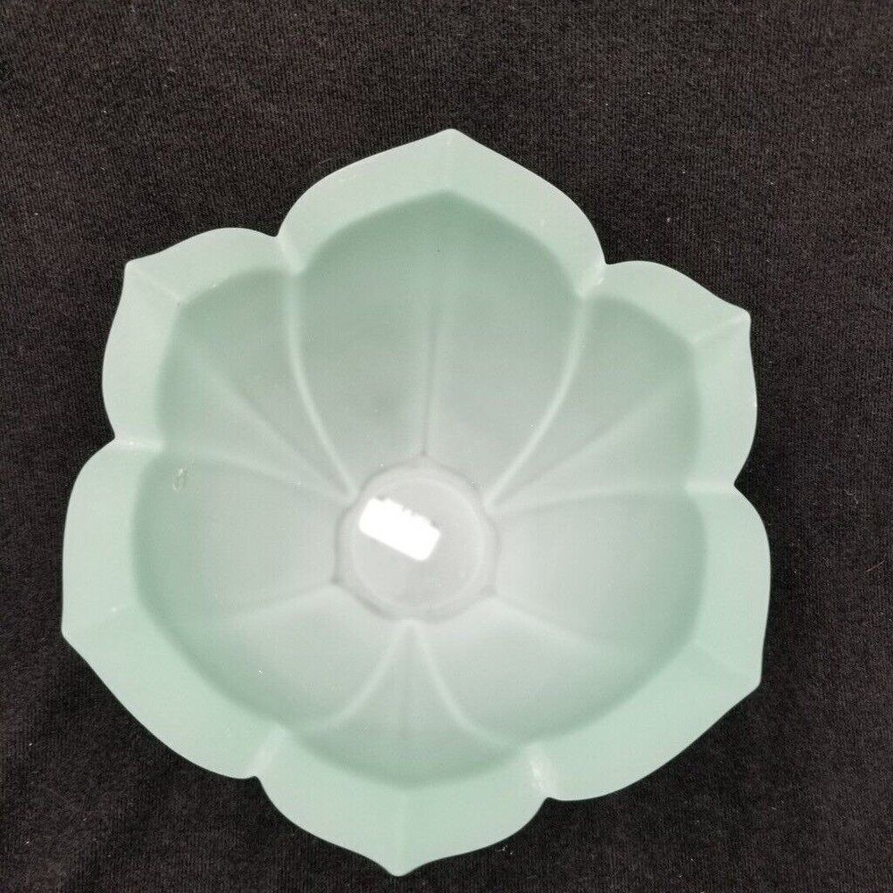 Vintage Lenox Bowl Frosted Green Tulip Petal Dish 3.75" New